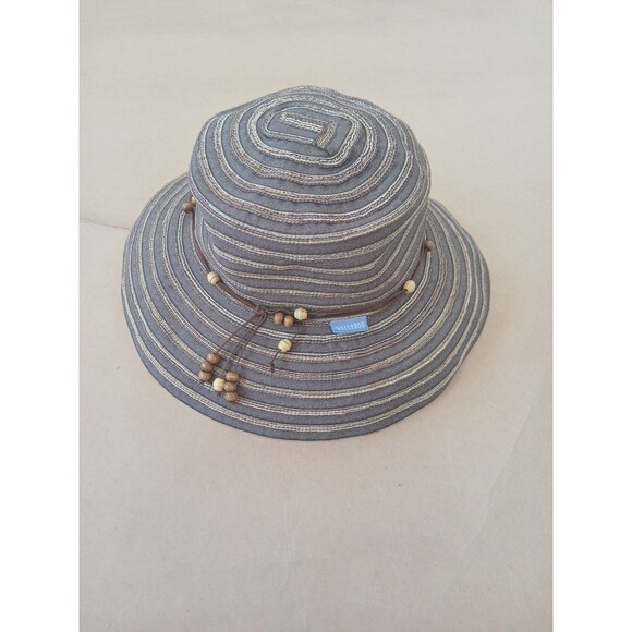 Wallaroo Breton Striped Brown Women's Packable Hat One Size - Picture 1 of 4
